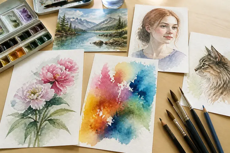 Aquarel onderwerpen en stijlen